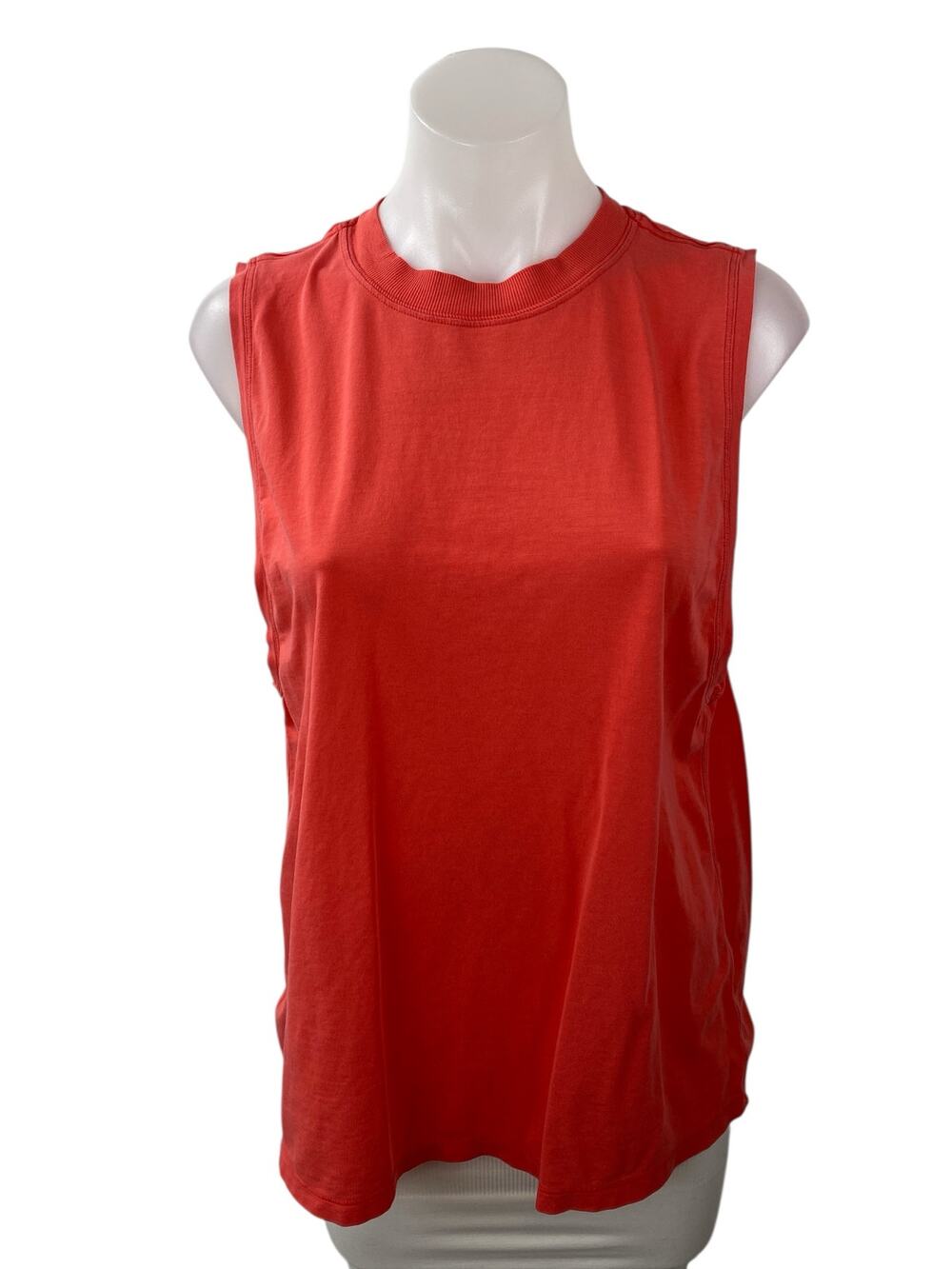 Lululemon Womens Coral Sleeveless Workout Yoga Athletic Muscle Tee Tank Top Sz 3